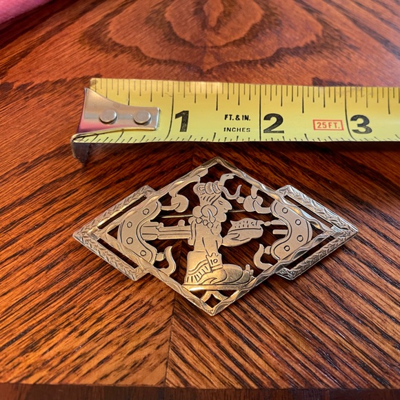 Vintage La Dama silver brooch from Guatemala. - Picture 4 of 4